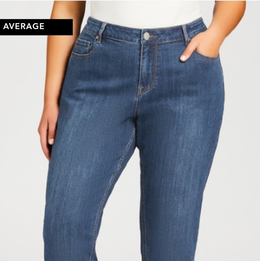 Girlfriend Stretch Jean Mid Wash - Average